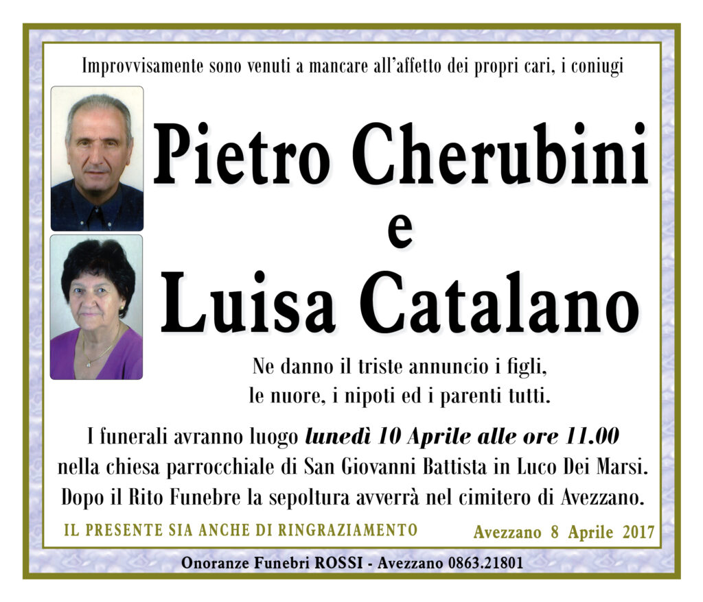 Pietro Cherubini e Luisa Catalano