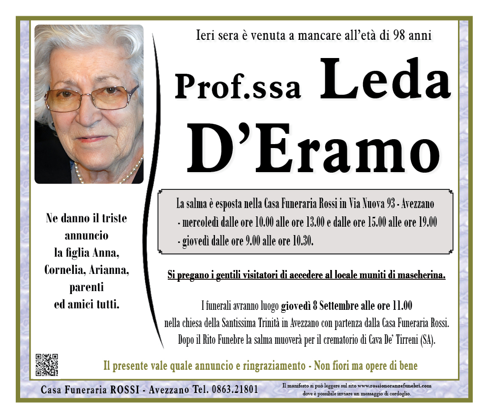 Prof.ssa Leda D'Eramo