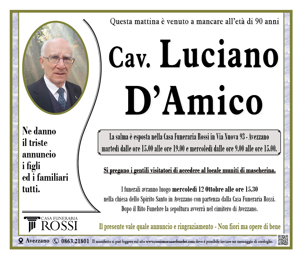 Cav. Luciano D'Amico